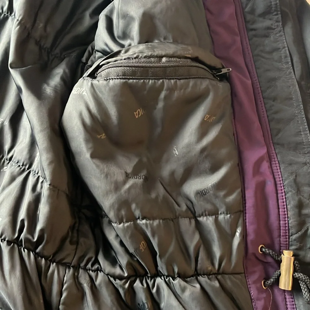 Vintage Nordica Ski Jacket Black Purple Size 8 Large - Picture 7 of 16